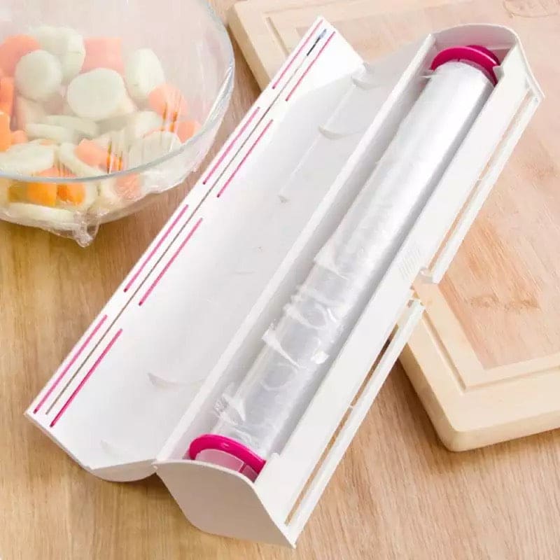 Rotatable Cling Film Wrapping Paper Cutter, Packaging Dispenser With Cutter, Storage Preservative Film Roll Case With Cutting Blade, New Cling Film Cutter, Food Wrap Dispenser Cutter Rotatable Cling Film Wrapping Paper Cutter, Packaging Dispenser With Cutter, Storage Preservative Film Roll Case With Cutting Blade, New Cling Film Cutter, Food Wrap Dispenser Cutter